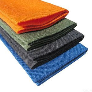 Flame-retardant acoustic fabric for making acoustic panels and recording studio soundproof panels.