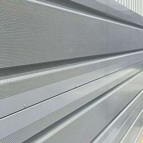Metal noise barrier, acoustic wall panels, noise barrier fencing, and acoustic enclosure