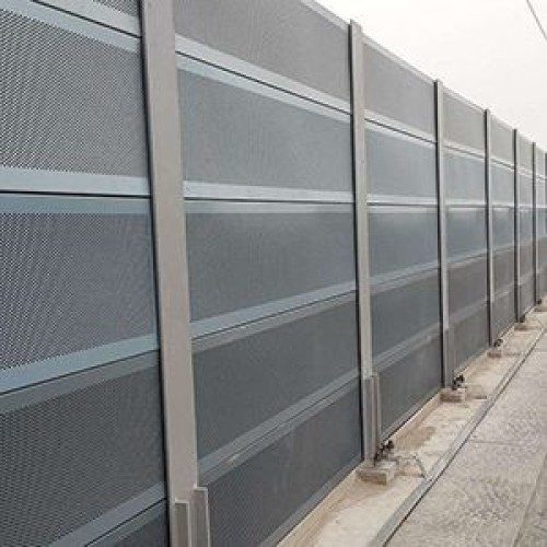 Metal noise barrier, acoustic wall panels, noise barrier fencing, and acoustic enclosure