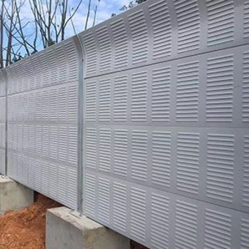 Metal noise barrier, acoustic wall panels, noise barrier fencing, and acoustic enclosure